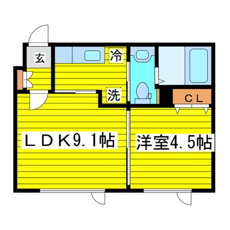 東区役所前駅 徒歩3分 5階の物件間取画像